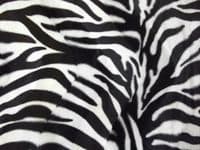 Faux Fur PONY Skin VELBOA Fabric Material ZEBRA